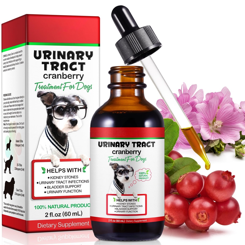 Moč Trakt pro psy, pes Močové Trakt Léčba infekce Kapky podporuje močový měchýř, ledvinový kámen a pes UTI, Pet Dodává zdravotní péči, Bacon Flavor- 60ml / 2.02oz