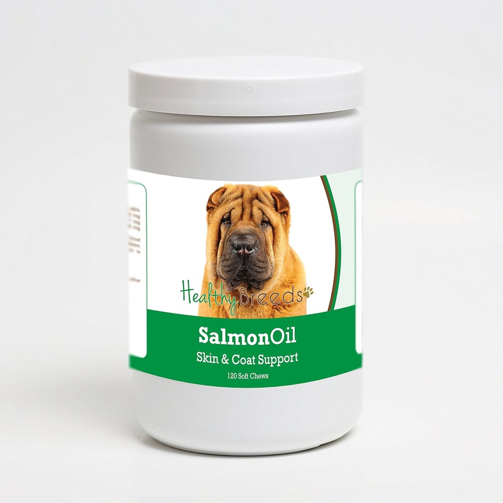 Zdravé plemeno čínské Shar Pei losos olej měkké žvýkání 120 Počet