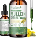 Mullein Drops for Lungs & Lymfatic Draining - Lung Cleanse & Detox- Vegan Mullein Leaf Extract Support Immunote, Respirační trávicí -9 Potenciální Bylinný dodatek k obnovení -Jako tekutý