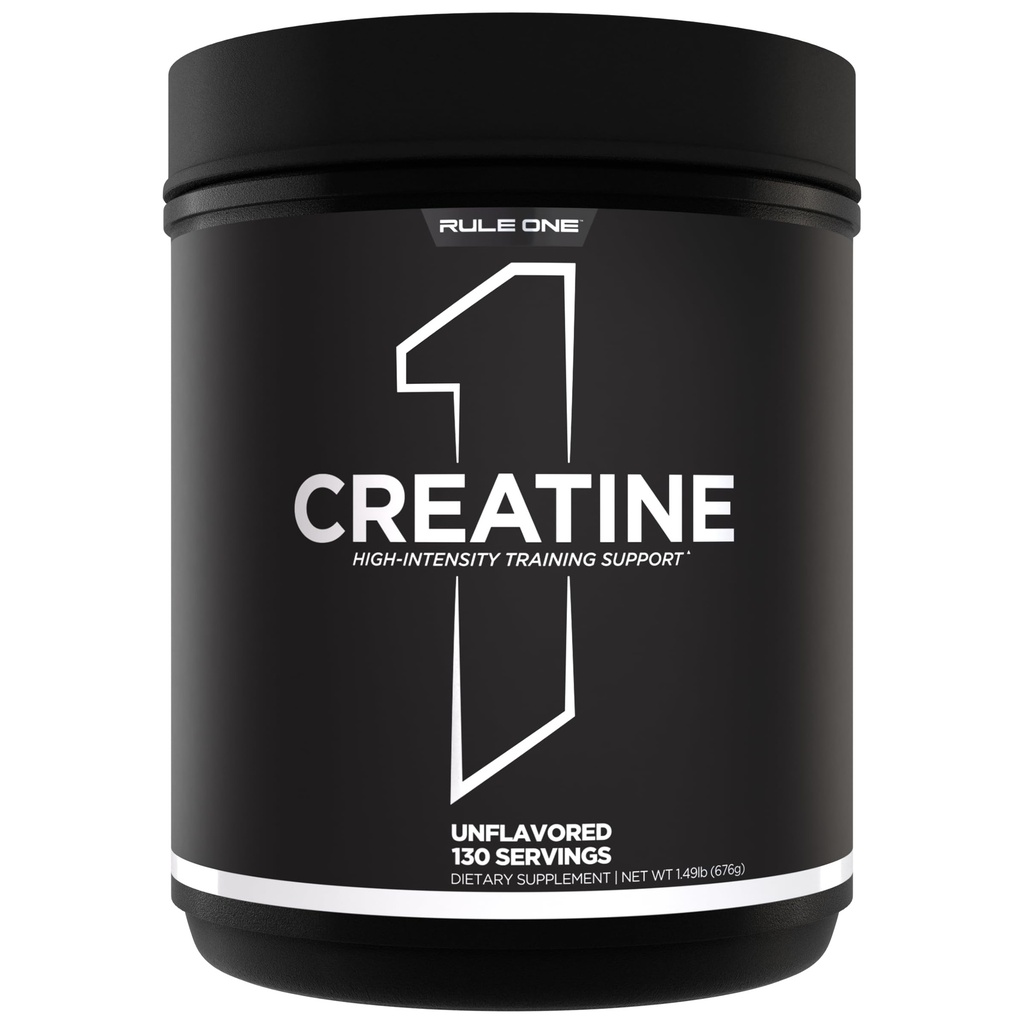 Pravidlo 1 Creatine Powder - Čistá mikronizovaná kreatinová monohydrát pro vysoce intenzivní cvičení a štíhlou podporu tělesné hmotnosti, ochucené a bez příchutí (130 Služeb, Neochucené)