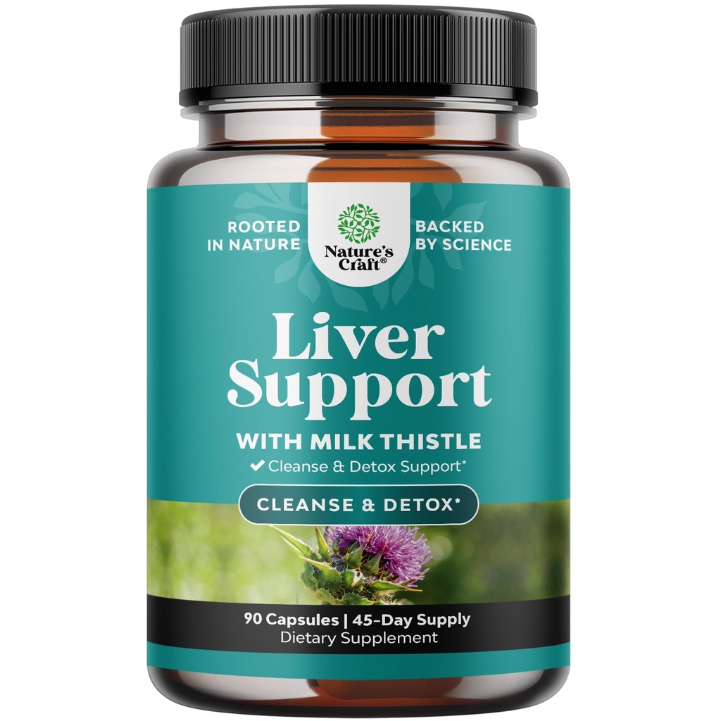 Natures Craft Játra čištění Detox & Opravy - Bylinné Játra Support Mléko Thistle Dodatek - Silymarin Mléko Thistle Doplňky s kořen pampelišky, Choline, Beetroot & Artichice Extract - 90 Počet
