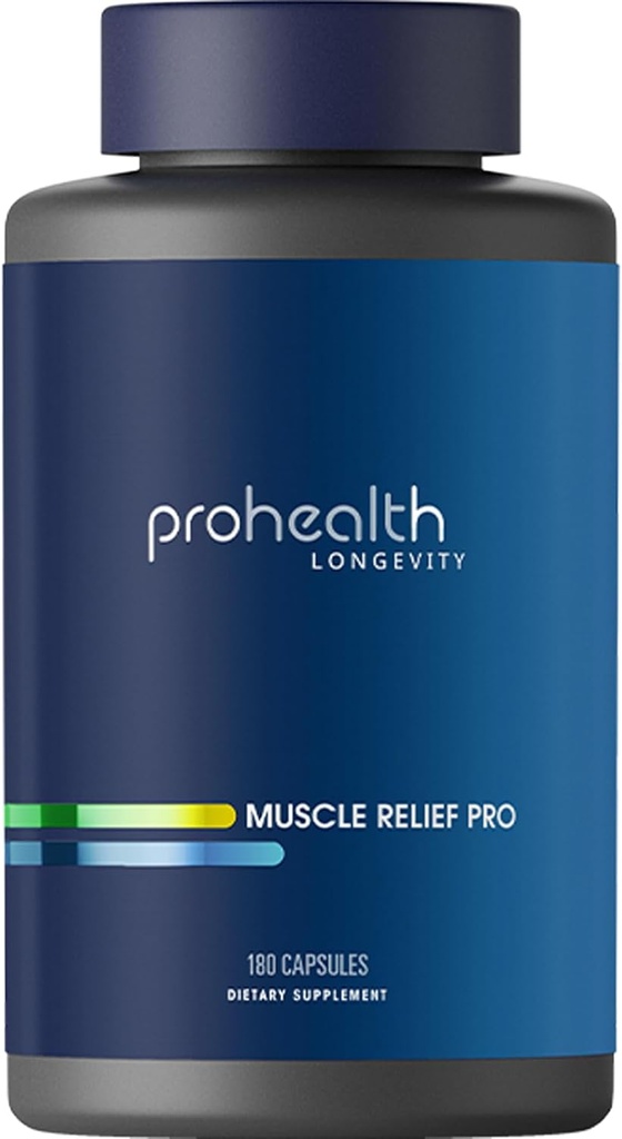 ProHealth Joint & Muscle Relief Pro - Glucosamine Chondroitin, Turmeric, Magnesium, MSM, Malic Acid, Boswellia. Doplněk k pomoci snížit svalové a kloubní nepohodlí a spánek lepší (30 Služeb)
