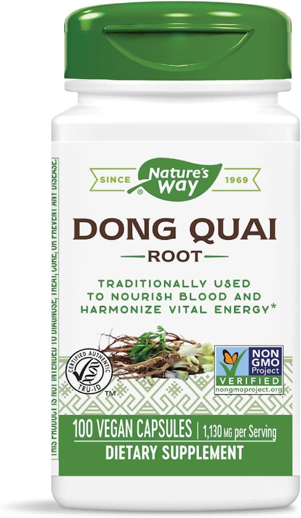 Nature 's Way Dong Quai Root, 565mg, 100 tobolek (Balení po 2)
