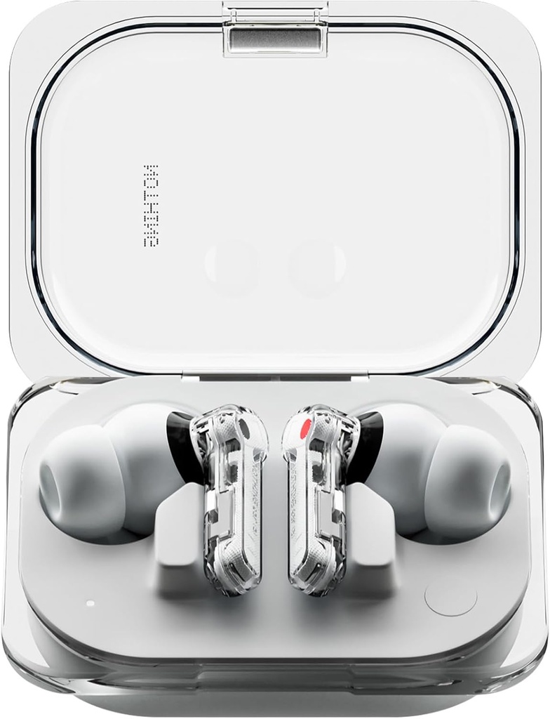 Nic Ušní (a) Bezdrátové sluchátka, 45dB Hybrid Hluk Zrušení sluchátka, Hi-Res Audio, Advanced Rovník, Dual Connect, 6 Mics, 42.5H Hrací čas Ušní Budy Bezdrátové Bluetooth, bílá