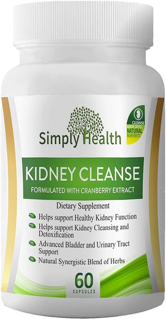 Premium Ledviny Cleanse & Detox Zdravotní dodatek s organickým Cranberry Extract podporuje ledviny, močový měchýř a Trakt Zdraví - Přírodní detoxikátor pro muže a ženy - GMP Certified, 60 Veggie Kapsle