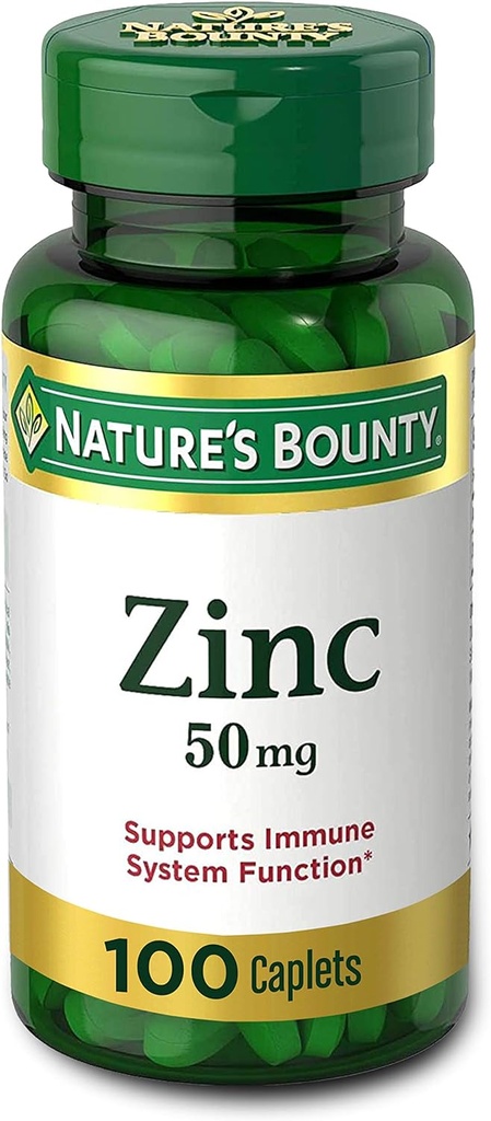 Nature 's Bounty Zinek (Zink Gluconate) 50 mg, 100 Caplet