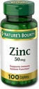 Nature 's Bounty Zinek (Zink Gluconate) 50 mg, 100 Caplet