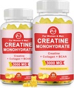 (2 Pack) Creatine Monohydrát Gummy, Cukr zdarma Žvýkací doplňky pro muže a ženy, Creatine Gummy zisky pro budování svalů, energie, Pre Workout, Ananas ochucené