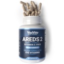 AREDS 2 Oční vitaminy - VisiVite vitaminy pro oční zdraví bez vitaminu E - Oční vitaminy pro seniory - Lutein a Zeaxanthin doplňky - 60 Kapsle