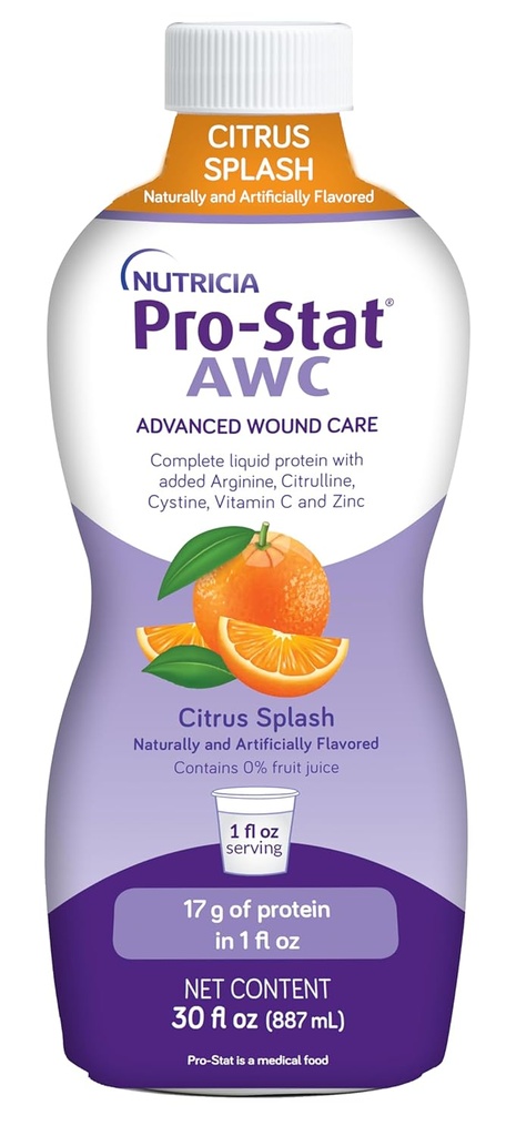 Pro- Stat Advanced Wound Care (AWC), Koncentrované tekuté bílkoviny lékařské potraviny - Citrus Splash Punch Flavor, 30 Fl Oz láhev