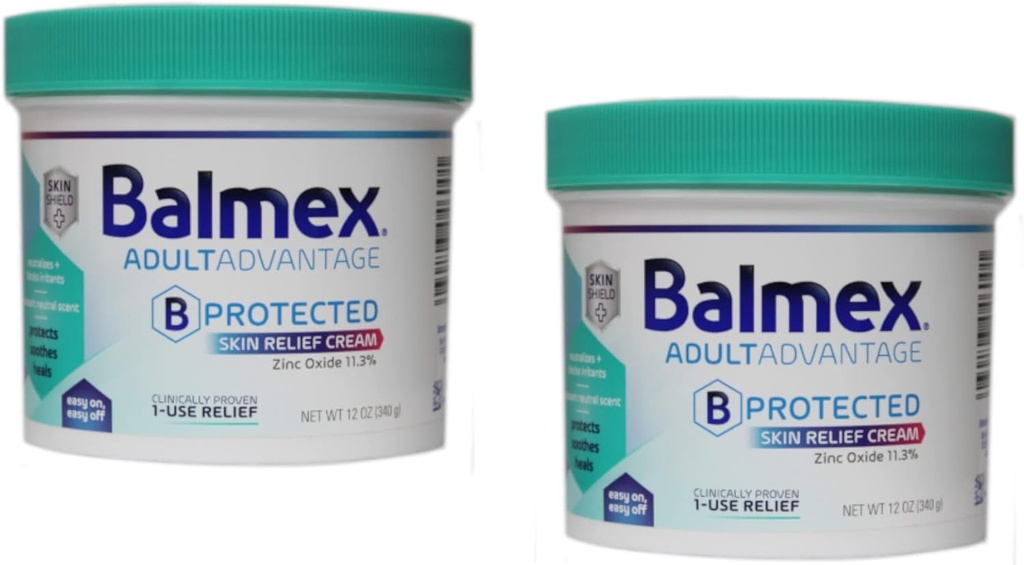 Balmex Adult Care Rash Cream, 12 oz, (Balení po 2)