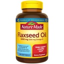 Příroda Made Flaxseed Oil 1000 mg, Ryba zdarma Omega 3 dodatek, Dietní dodatek pro podporu srdečního zdraví, 100 Softgels, 100 Den Dodávka