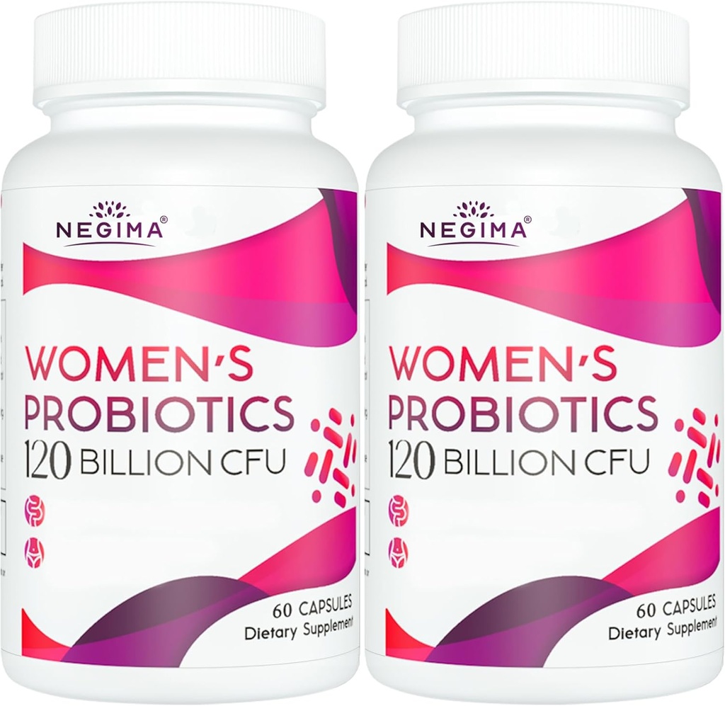 Negima Menopauza Doplňky pro ženy, 120 Miliardy CFU Probiotika pro ženy, 13- in-1 Byliny & Botanika Komplex, pro Hormon Menopauza, Hot Flashs, Noční pocení, Mood Swings, Spánek - 120 Kapsle