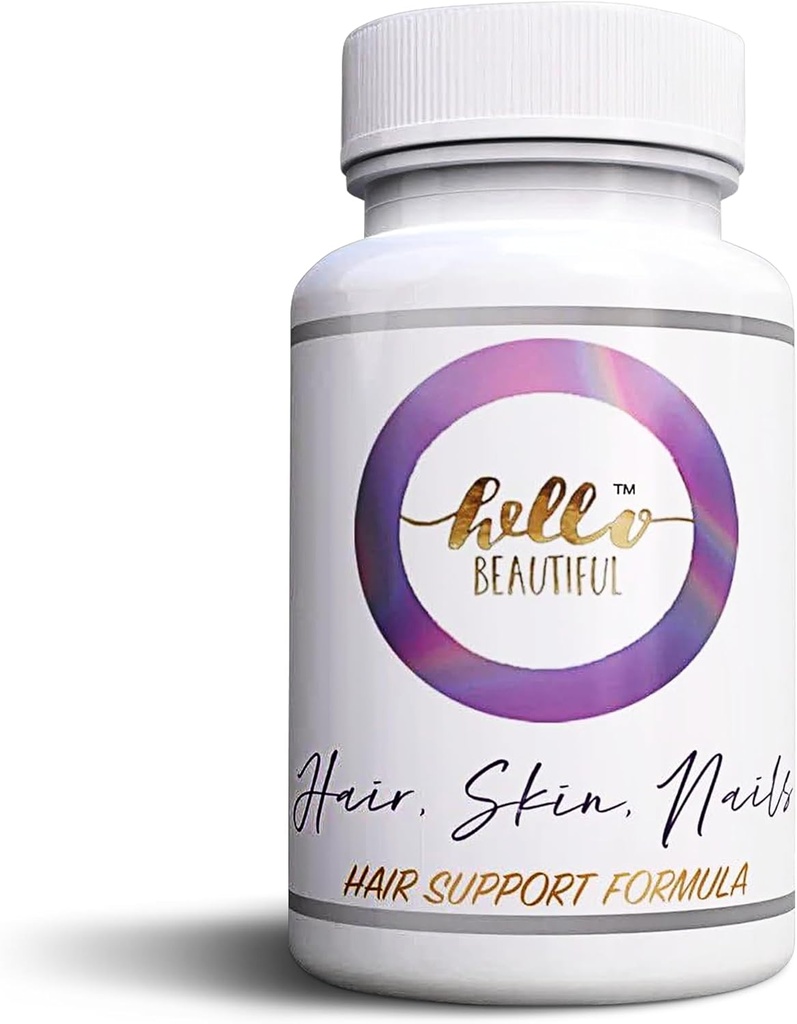 Hello Beautiful Hair Skin and Nails Vitamíny pro ženy - Vlasové růstové vitamíny - Biotin dodatek pro vypadávání vlasů - Nail Growth Energy Vitamíny pro ženy - 5000 mcg