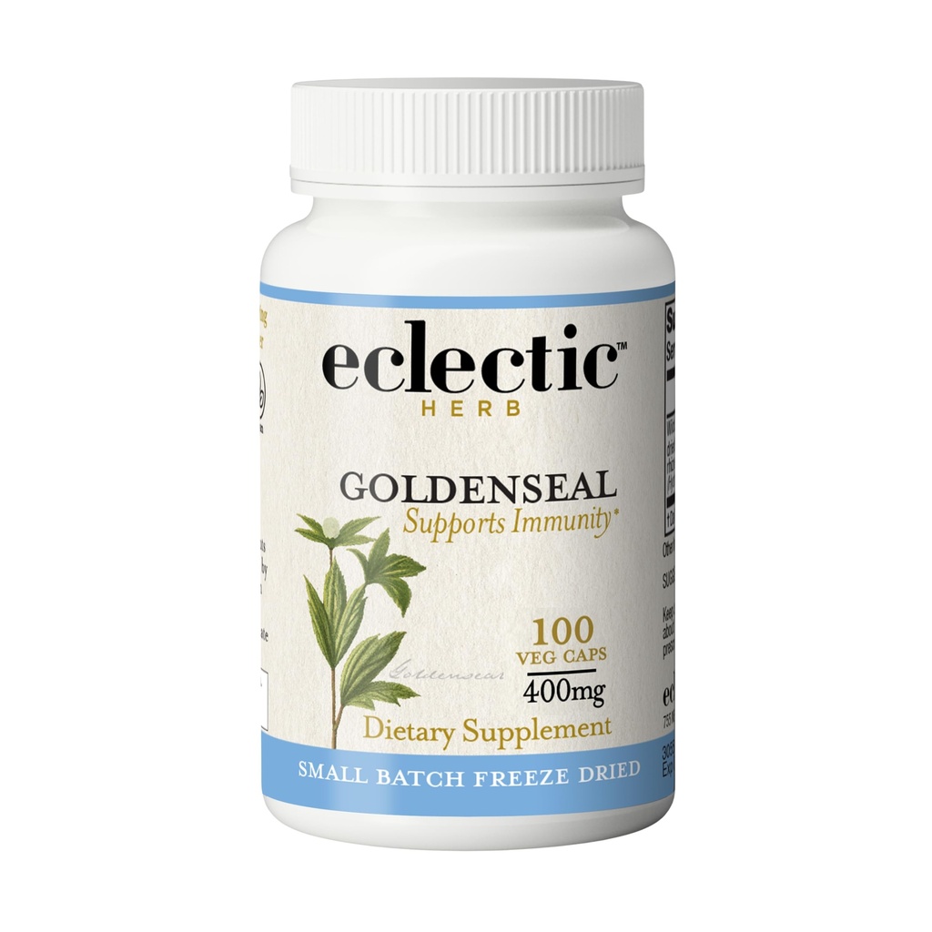 Eklectic Institute Raw Freeze- Sušený Goldenseal Kapsle 124; 100 CT