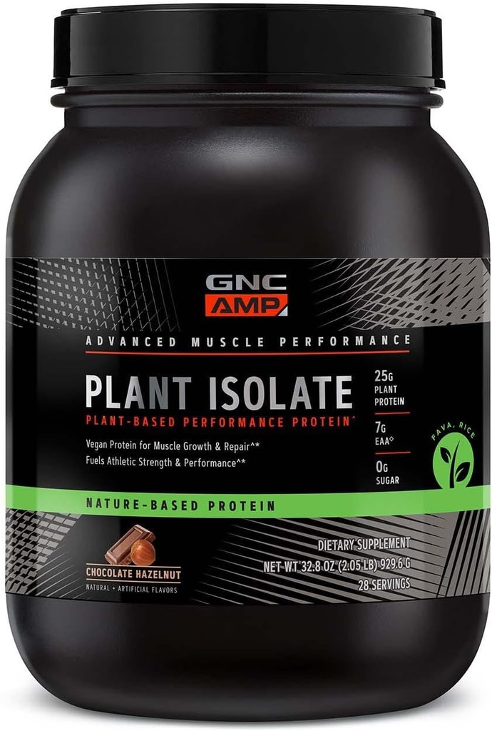 GNC AMP rostlinný izolát protein - čokoládový lískový oříšek (28 Služeb)