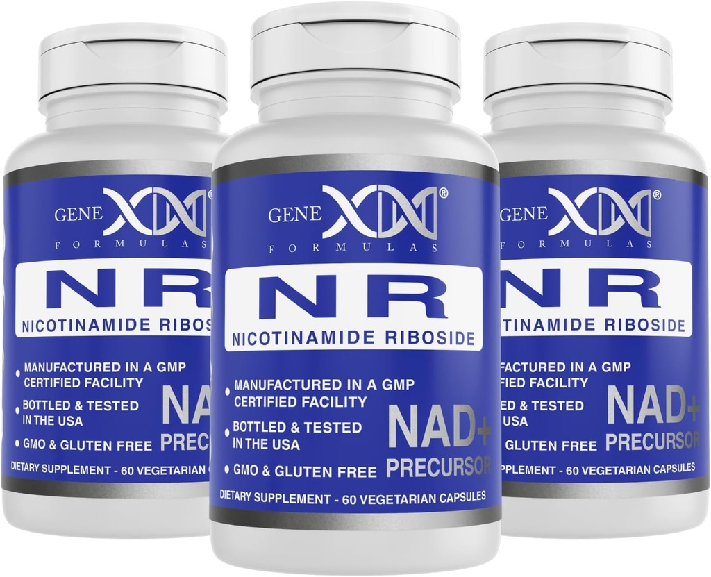 Genex Perceps NR Nikotinamid Riboside 300mg (3 balení) NAD + Prekurzor pro zdravé stárnutí - GMP- Certified, Non- GMO, gluten- Free, Vegetarian