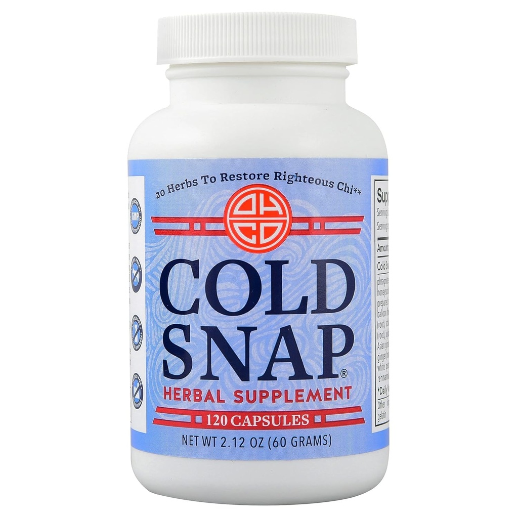 Cold Snap - Čínský bylinný dodatek pro Deep-Level Imunitation Support - Imunitní systém Booster s 20 přírodní ingredience včetně ženšen & Ginger - Rychlé hraní pro náhlé problémy - 120 Kapsle