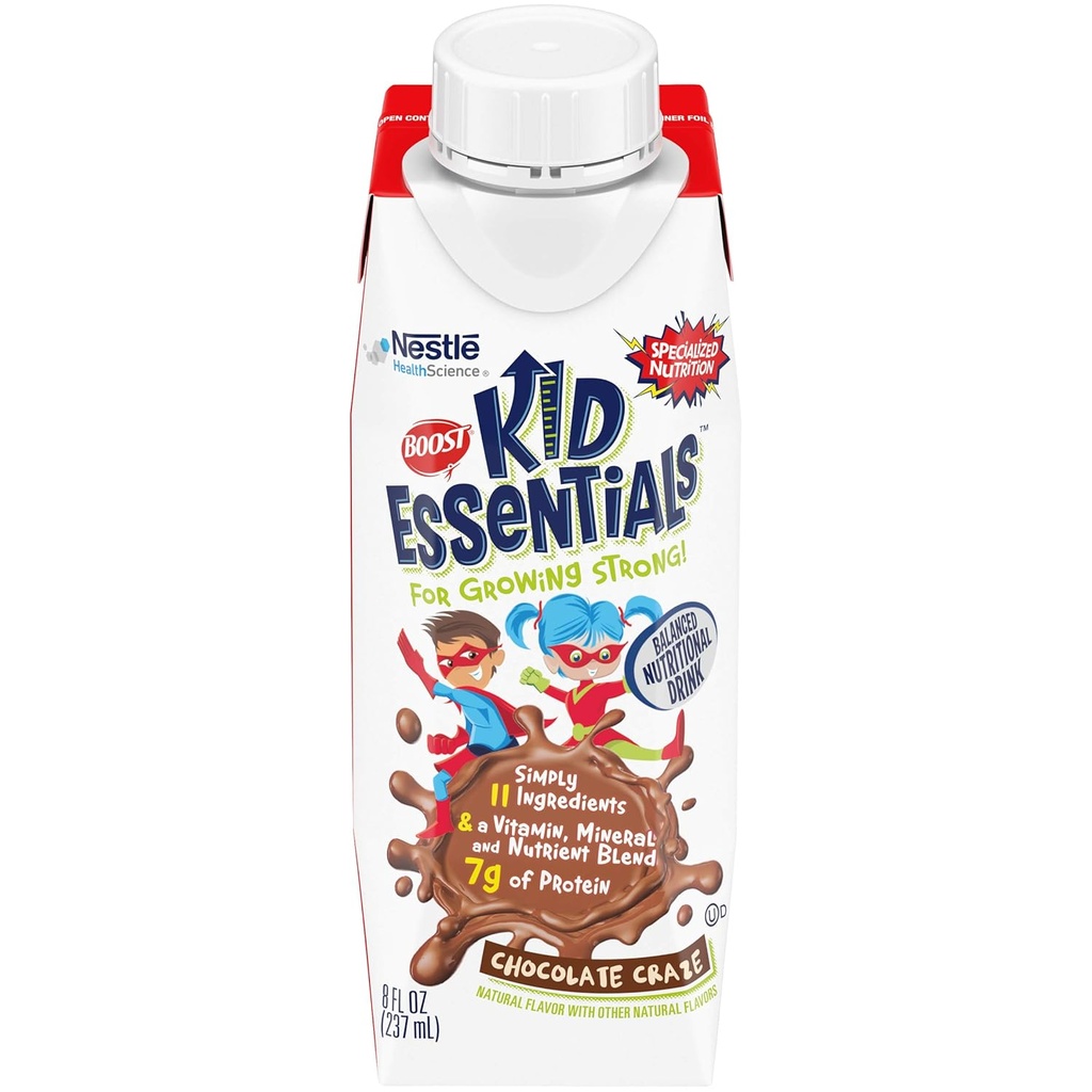 BOOST Kid Essentials Balanced Nutritional Drink for Children, Chocolate Craze, 8 fl oz (balení po 16)