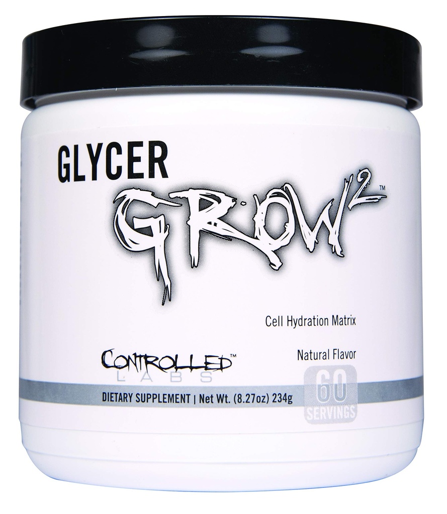 KONTROLOVANÉ LABS GlycerGrow 2, Zvýšení objemu buněk a vaskularita, Pomáhá zlepšit vytrvalost, růst, a zotavení, Pomáhá udržet intenzitu cvičení, 60 Služeb, Neochucené