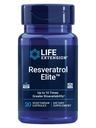 Life Extension Resveratrol Elite, Trans- resveratrol, Zdravé stárnutí, Kardiovaskulární zdraví, Brain Health, oxidační Stres, Gluten- Free, Non- GMO, Vegetariánské, 30 Kapsle