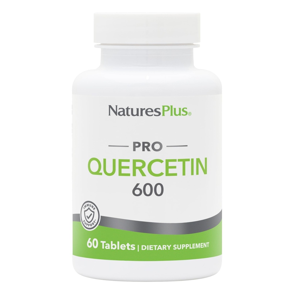Natures Plus PRO Quercetin 600 mg - 60 tablet - Non- GMO, Vegan & gluten zdarma - 60 Služeb