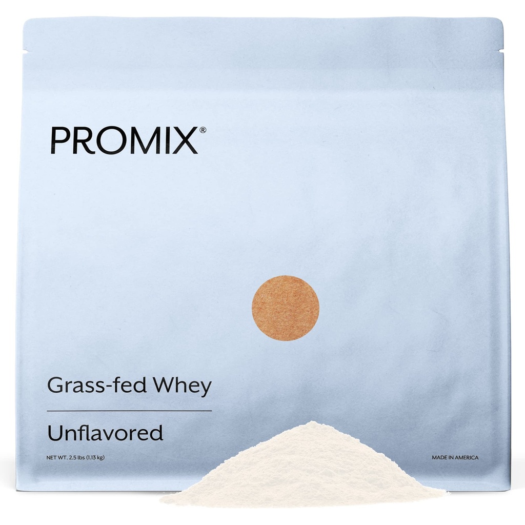ProMix Nutrition Whey Protein Powder, Neochucený - Grass- Fed - The Post Workout Fitness & Nutrition Shakes, Smoothies, Pečení a vaření recepty - Gluten- Free & Keto- Friendly - 2.5 Pound (Balení po 1)