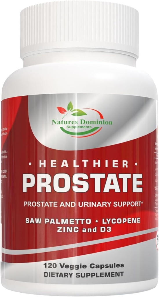 Saw Palmetto pro muže, Lykopen, Zinek, Vitamin D3. Prostata doplňky pro muže, Kontrola močového měchýře. Saw Palmetto doplněk pro muže. Podpora prostaty s Lycopene