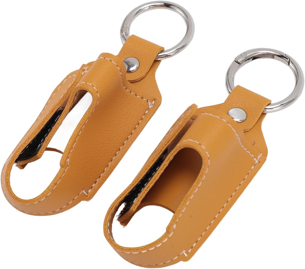 Generic Astma Inhaler Holder, Inhaler Case Inhaler Držák na držák Clasp Closure Safety Carabiner Clip 2ks Přenosný PU kůže Inhaler Protective Holder (Turmeric)