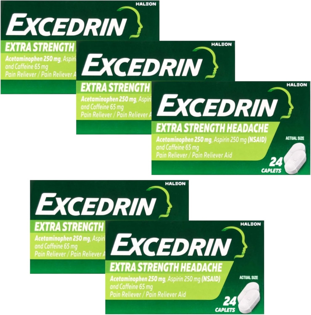 Excedrin Extra síla - 24 kapslí, balení po 5