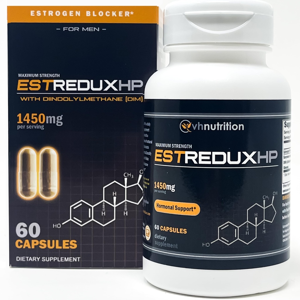 VH Nutrition ESTREDUX HP - s DIM CLAND124; Estrogen Blocker for Men * CLAND124; 1450mg maximální síly Hormonové podpory, Tongkat Ali, Ashwagandha CLAND124; 60 Kapsle