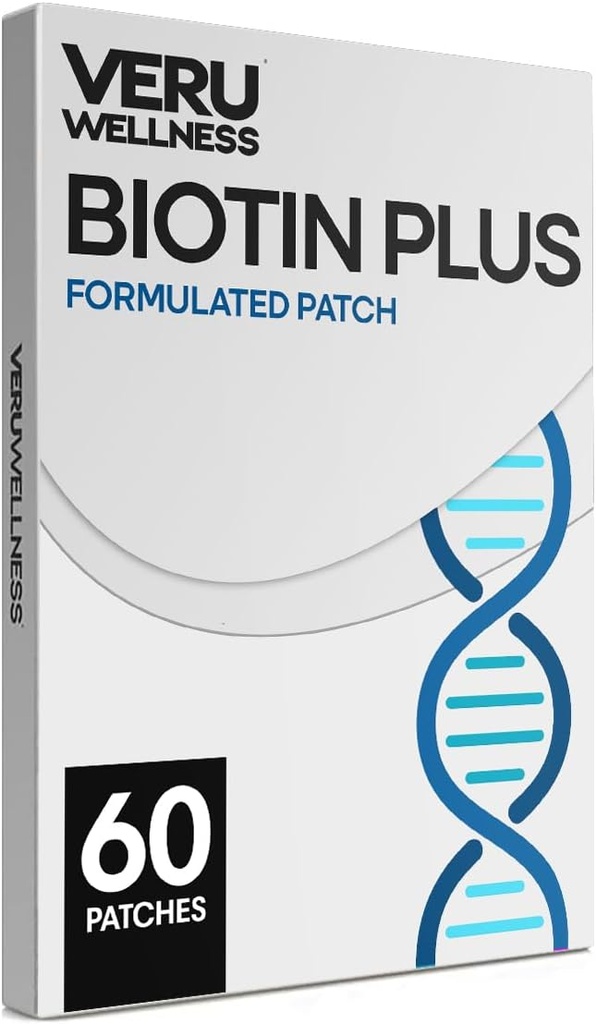 Veru Wellness Biotin Plus Daily Patch - B7, Collagen - Samolepicí časová náplast (60 dní)