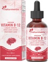 Naturments Vitamin B12 5000 mcg Organic Liquid Drops: Energy & Nerve Support- Vegan Alkohol Free, Non-GMO, Cukr Free 2 Fl Oz