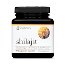 Youtheory Shilajit - 500 mg Shilajit Kapsle - Energetický dodatek - Shilajit Podporuje Stamina & Endurance - Čistý Himalájský Shilajit - Gluten, Dairy & Soy Free - 60 Vegetariánské Kapsle
