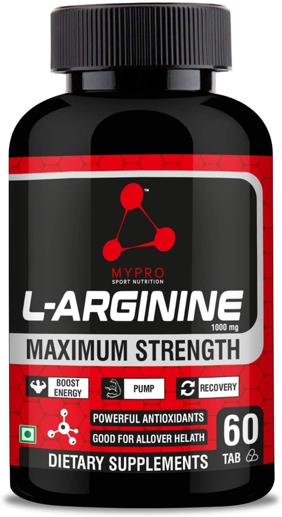 Sport Nutrition L- Arginine 1000mg dodatek pro růst svalů, Stamina, imunitní booster & Energy, 60 Tablety