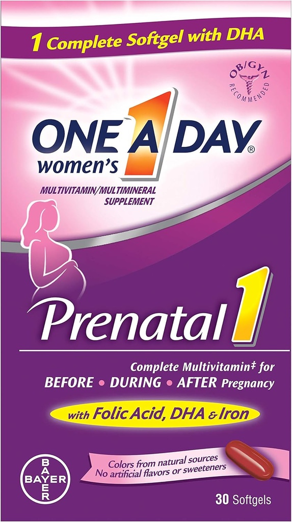 One- A- Day Prenatal 1 s DHA & Folic Acid Softgels, 30 ea (Balení po 6)