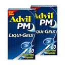 Advil PM Liqui- Gels Pain Reliever and Nighttime Sleep Aid, Pain Medicine with Ibuprofen for Pain Relief and Diphenhydramine HCL for a Sleep Aid - 2x80 Tekuté plněné kapsle