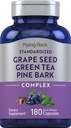 Piping Rock Grape Seed, Green Tea & Pine Bark Komplex 124; 180 Kapsle 124; Standardizované extrakt 124; Non GMO, gluten zdarma dodatek