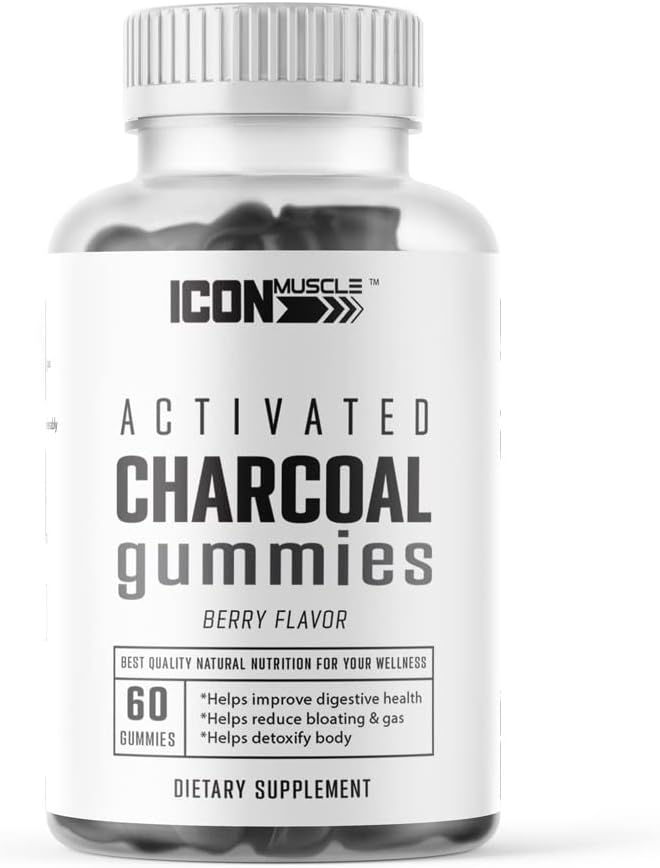 Charcoal Gummies CLANE124; Aktivované Charcoal CLANE124; Přírodní detoxikace CLANE124; Umožňuje plyn & Bloat CLANE124; Vegan CLANE124; 60 Počet