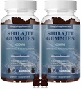 Shilajit Gummies 600mg, Shilajit Supplementary with Trace Minerals & Fulvic Acid for Energy and Immunity Support, Organic Shilajit Resin for Men & Women, Vegan, 60 Gummies (2 Pack)