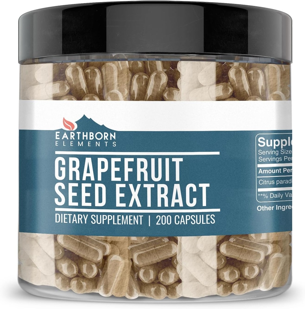 Elements Grapefruity Seed Extract 200 Kapsle, Čisté a neředěné, Žádné přísady