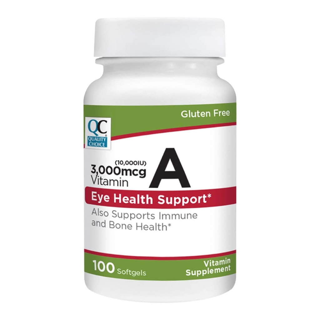 Kvalitní volba Vitamin A 3 000 mcg (10 000 IU) Podporuje imunitní systém, vizi a funkci kosti. Vysoký potenciál palmitát Formule 100 Softgels