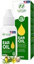 Organický ušní olej pro ušní infekci - Přírodní Earddrops for Uar Pain, Plavec 's Uar & Wax Removal - Děti, dospělí, Baby & Dog Earche Remedy - Ušní kapky s Mullein, Česnek vyrobený v USA (0.5 Oz)