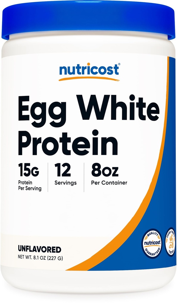 Nutricost Vejce bílý protein prášek 8oz (bez příchutí) - Non- GMO, gluten zdarma