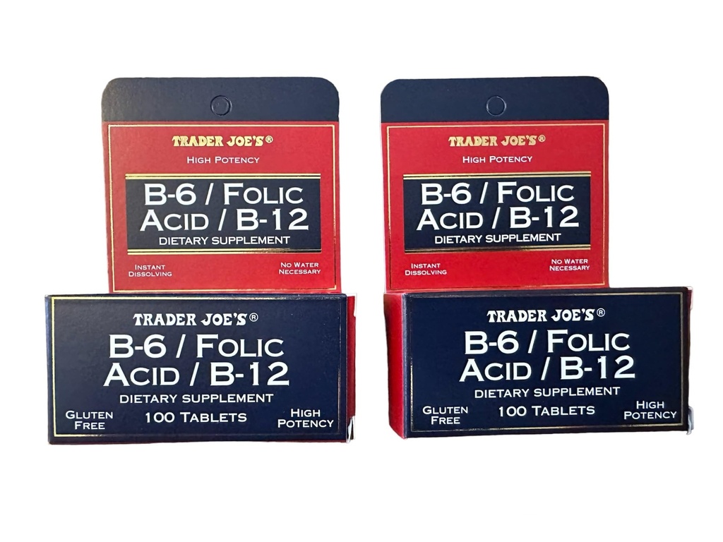 Obchodní Joe 's B-6 / kyselina listová / B-12 dodatek stravy (200 tablet - 2 balení)