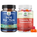 Balení pokročilé Diindolylmethan DIM doplněk pro muže a vitamin D3 Gummies pro denní Wellness pro kostní svalstvo a imunitní podporu