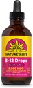 Příroda je život B12 Kapky 5000 mcg - Vitamin B12 Methylkobalamin - Liquid B12 dodatek pro energetický metabolismus, Nerve funkce a Red Blood Cell Support Natural Mixs Berry, Sugar Free (200 Serv, 4oz)