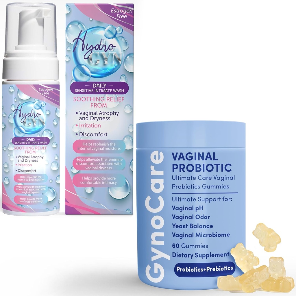 Terramed Jen si myslet, komfort vaginální probiotické gumy pro ženy + nevoňavé ženské mytí - Duální podpora pro pH rovnováhu, kontrolu zápachu, a intimní zdraví