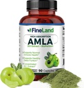 FineLand Amla (Indian Gooseberry) 20X Full Spectrum Extract - 30,600mg Ekvivalentní per Serving with BioPerine ® for Absorption, Rich in Natural Vitamin C, Imunite & Digestive Support - 90 Vegan Kapsle