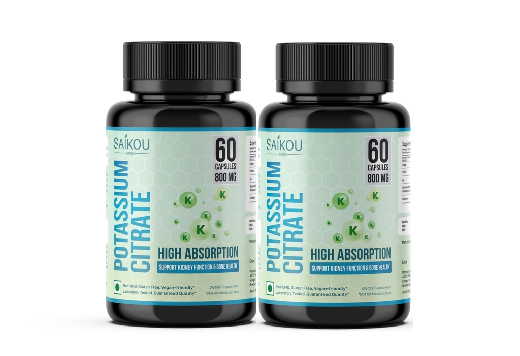 Citrát draselný 800 mg High Absorption Draslík Supplement - 120 Služeb podporuje rovnováhu elektrolytů, ledviny a zdraví kostí (2)